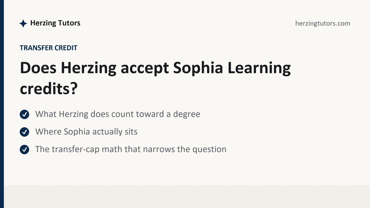 Does Herzing accept Sophia Learning credits?, a Herzing student guide, from Herzing Tutors