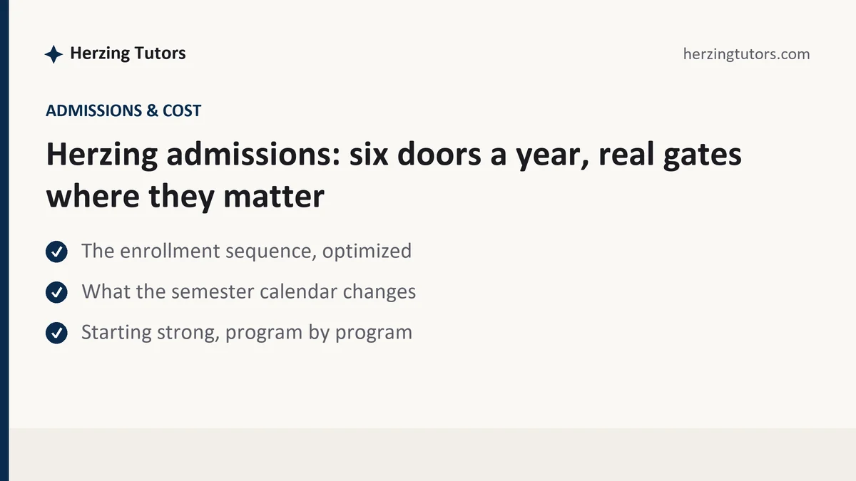 Herzing admissions: six doors a year, real gates where they matter, a Herzing student guide, from Herzing Tutors