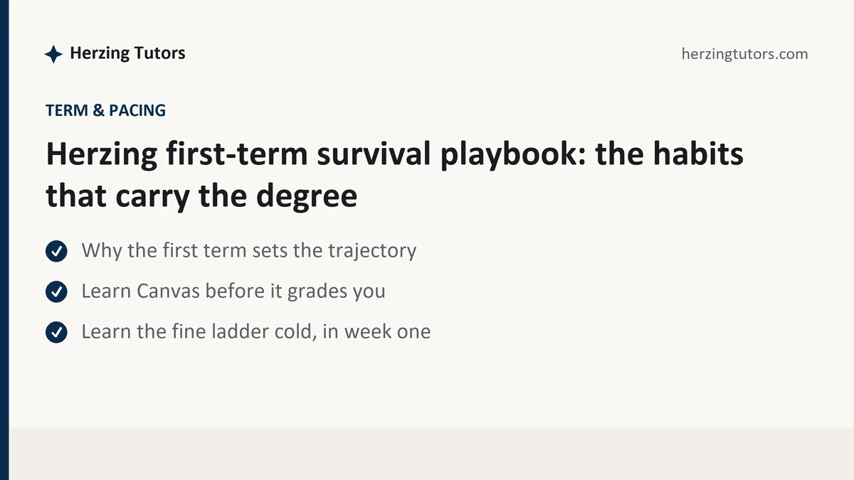 Herzing first-term survival playbook: the habits that carry the degree, a Herzing student guide, from Herzing Tutors