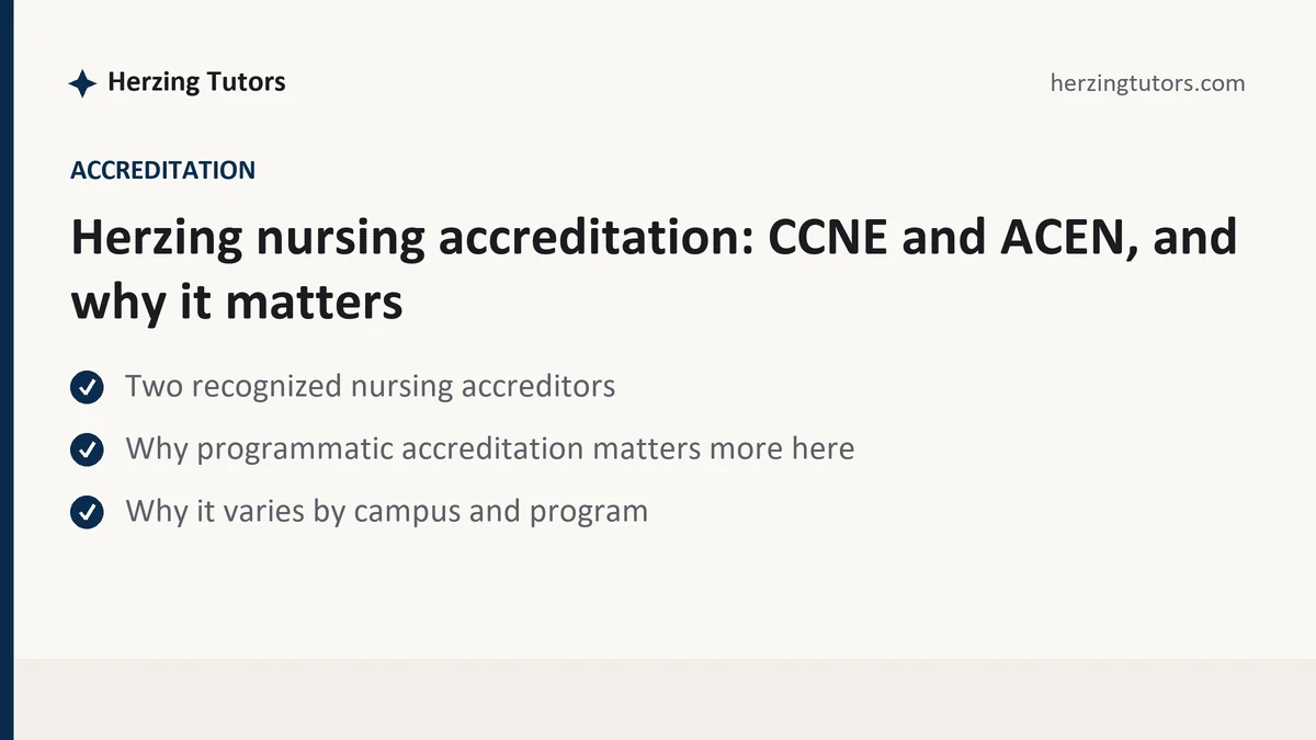 Herzing nursing accreditation: CCNE and ACEN, and why it matters, a Herzing student guide, from Herzing Tutors